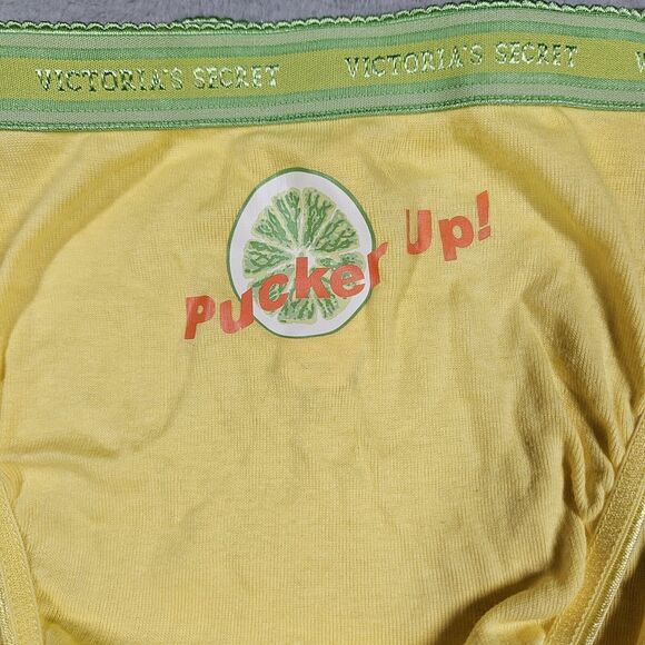 Vintage Victoria's Secret Cotton Signature Band Hi-Leg Brief Panties S Pucker Up - Picture 3 of 7